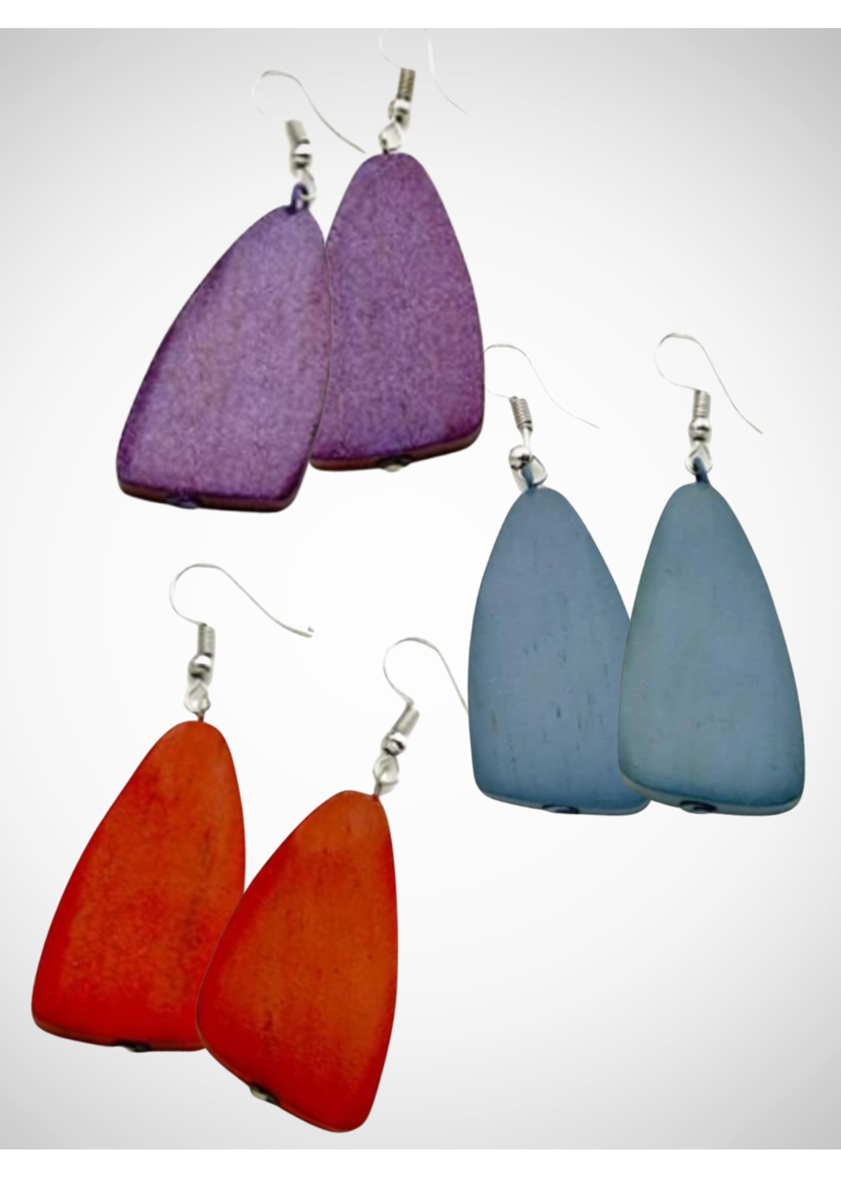 Suzie Blue Long Wooden Earrings | Suzie Blue