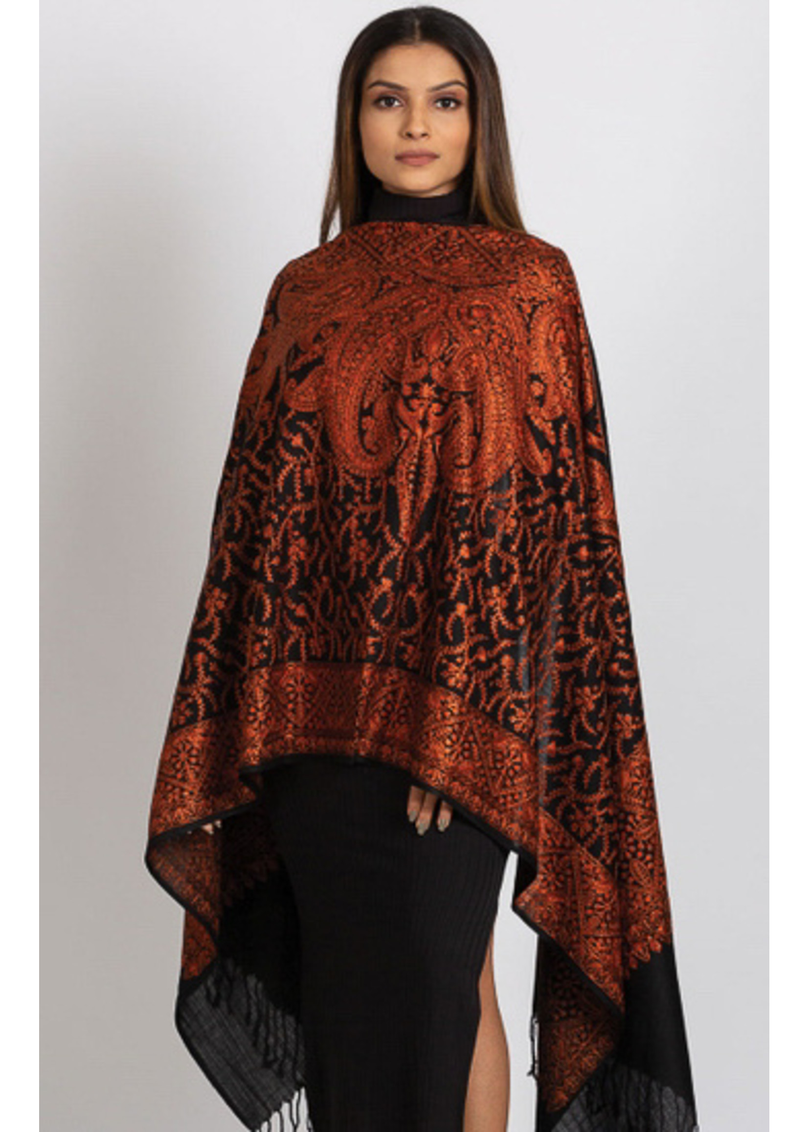 Sanika Embroidered Wool Shawls