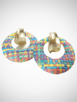 Jacqueline Kent Earring Pastel Weaved Hoop | JK