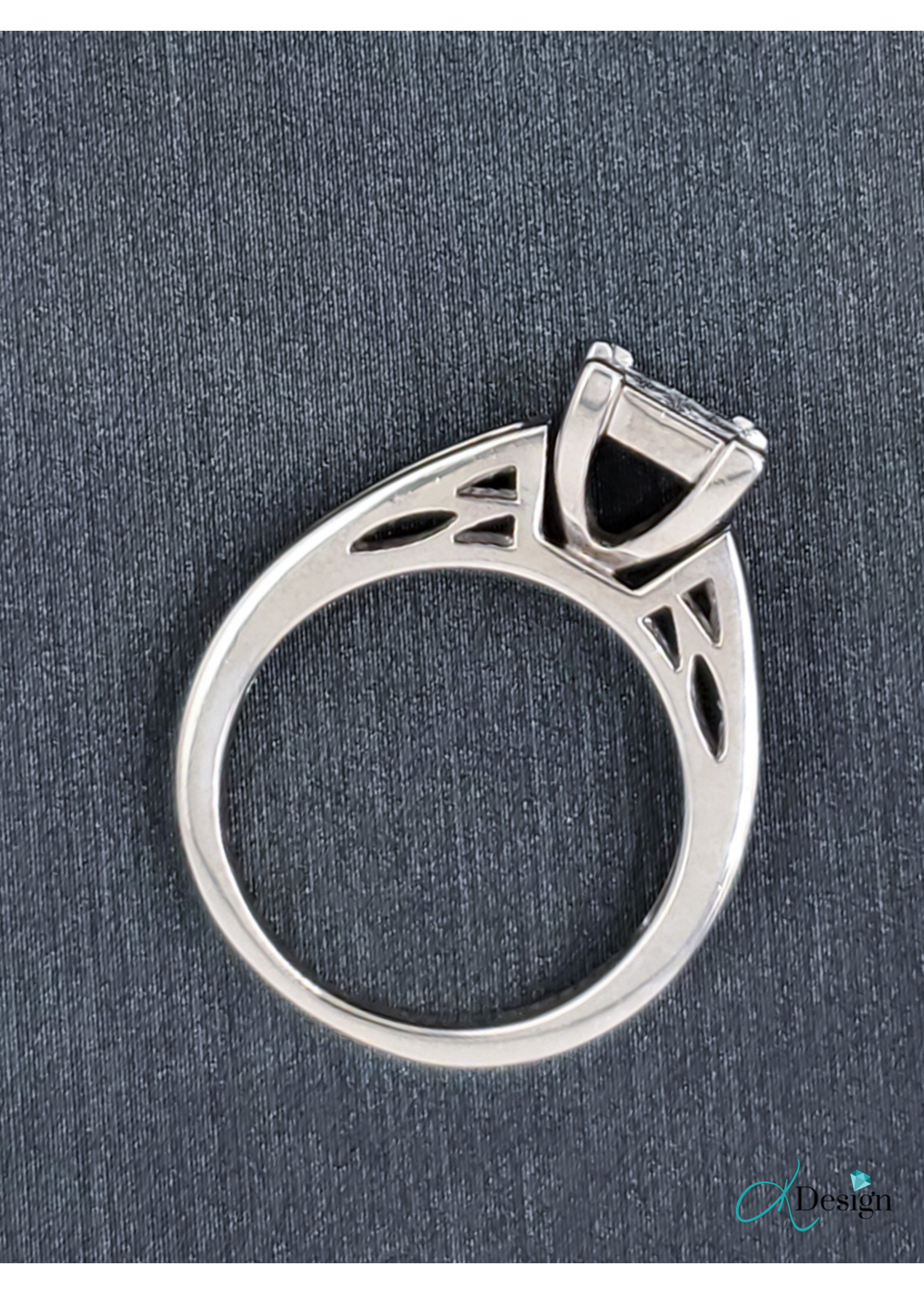 Vintage Jewellery Princess Diamond Engagement Ring 14k WG 1ctw Sz 5.5