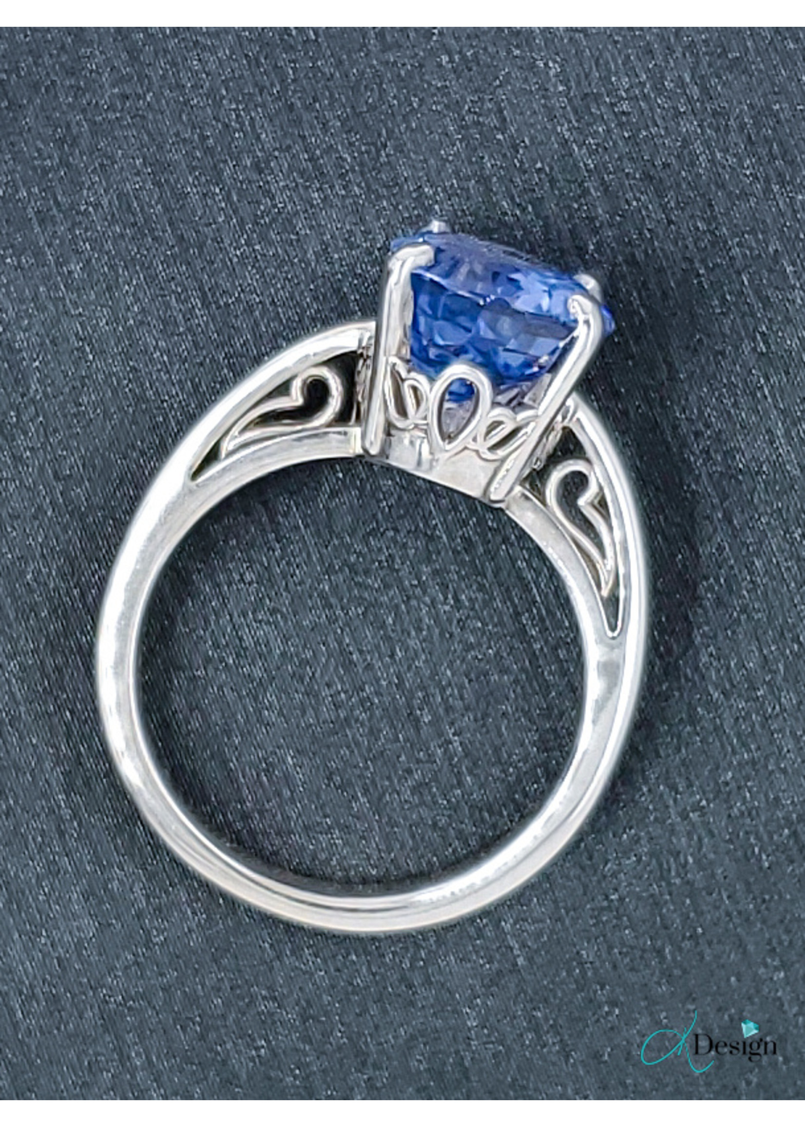 Vintage Vintage Cornflower Sapphire 14k WG 5.21ctw Sz 6.25