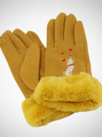 Touch Screen Glove W/ Faux Fur Edge