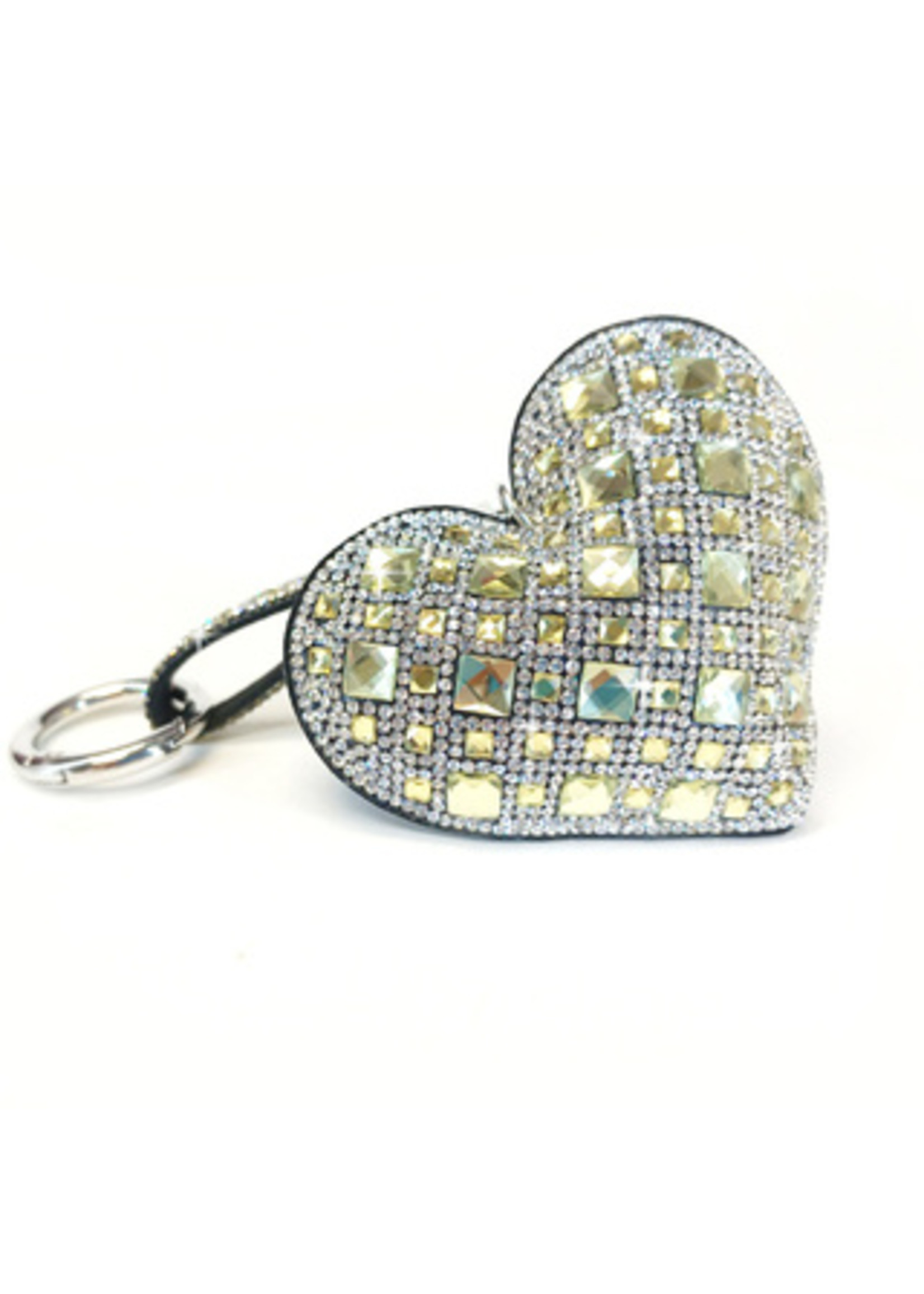 Jacqueline Kent JK Royal Ice Heart Purse Charm Key Chain