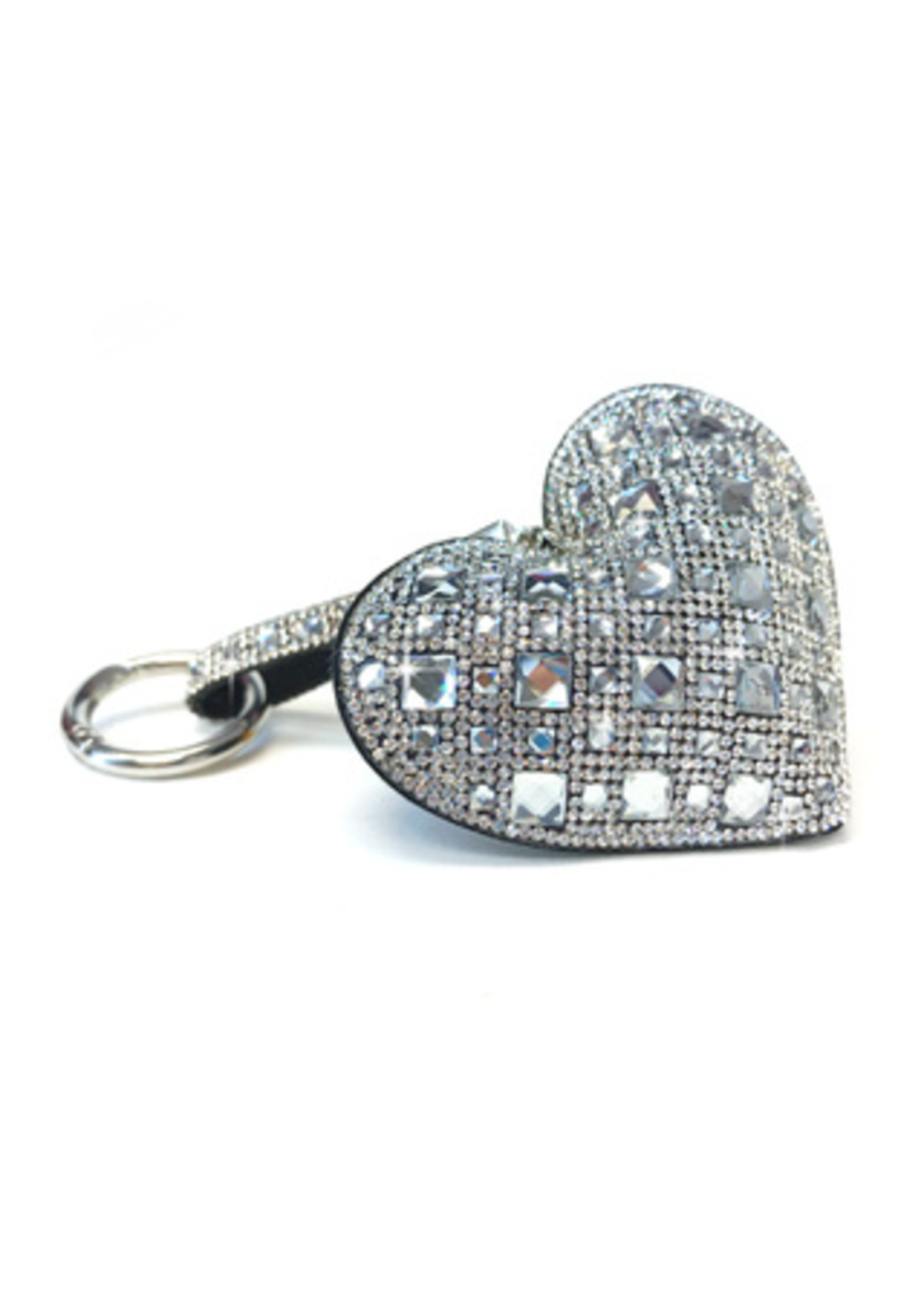 Jacqueline Kent JK Royal Ice Heart Purse Charm Key Chain
