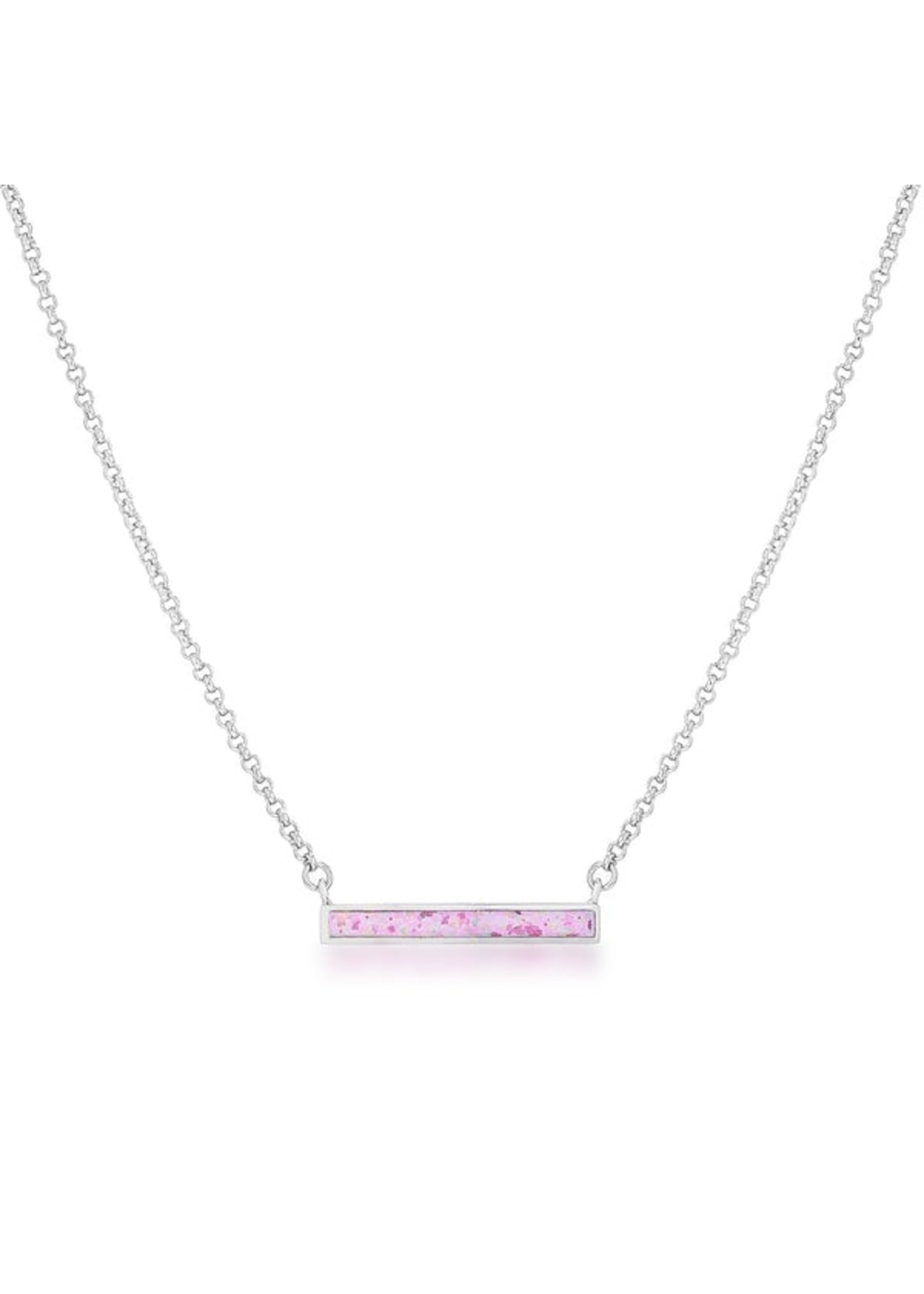 KDesign Regal Collection Rhodium Plated Bar Necklace