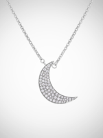 KDesign Regal Collection To the Moon and Back CZ Necklace