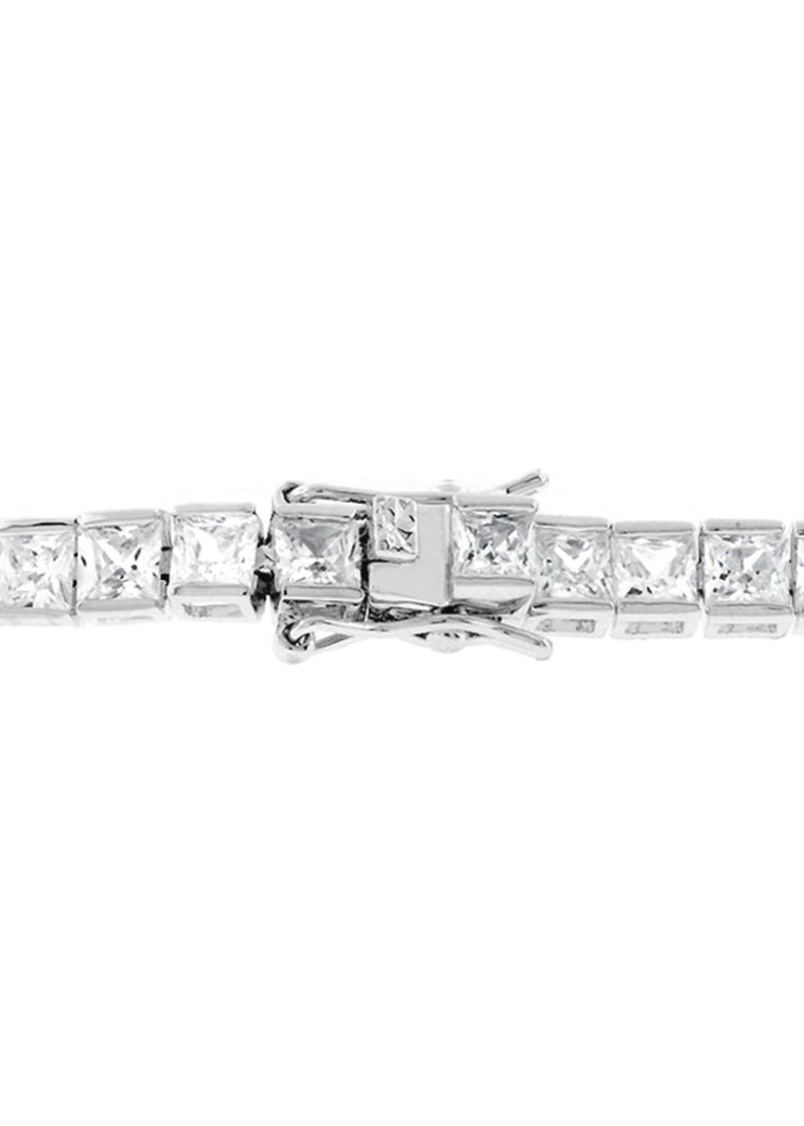 KDesign Regal Collection 9.7Ct Princess Cut CZ Rose Gold Bracelet