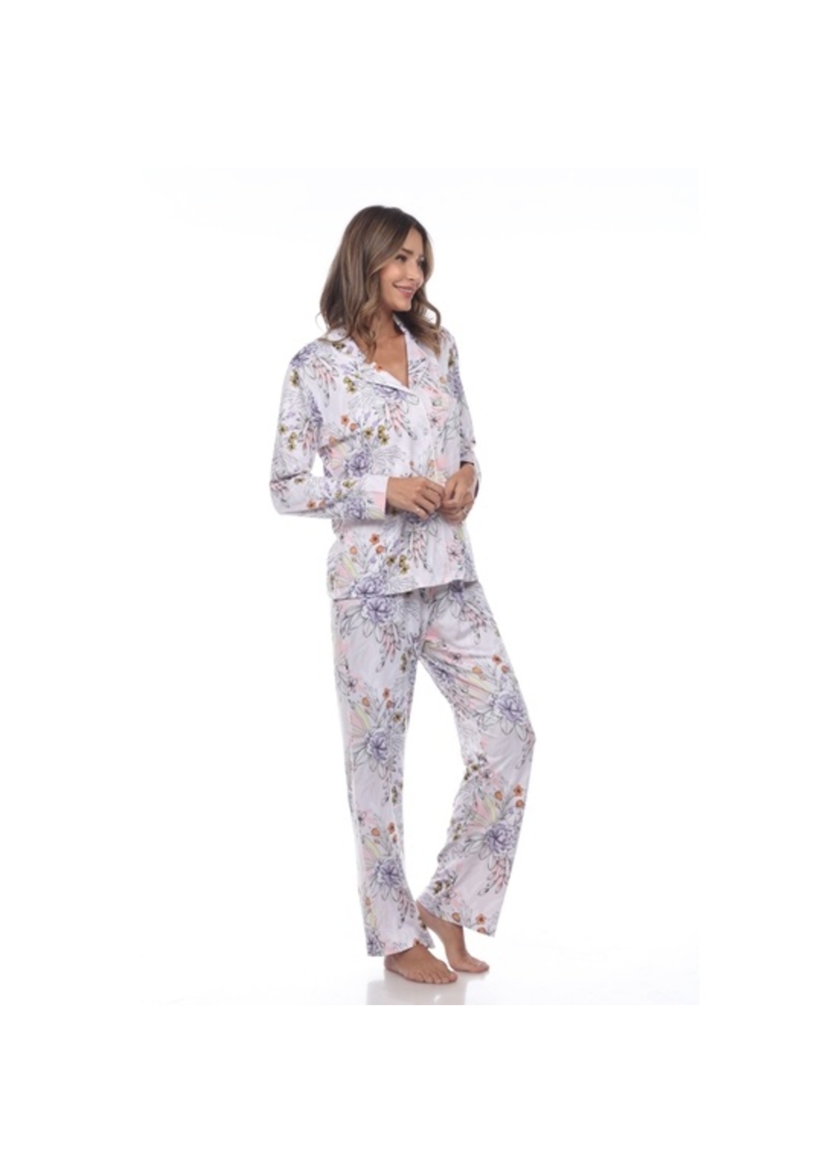 Women's Long Sleeves Floral Pajama Set
