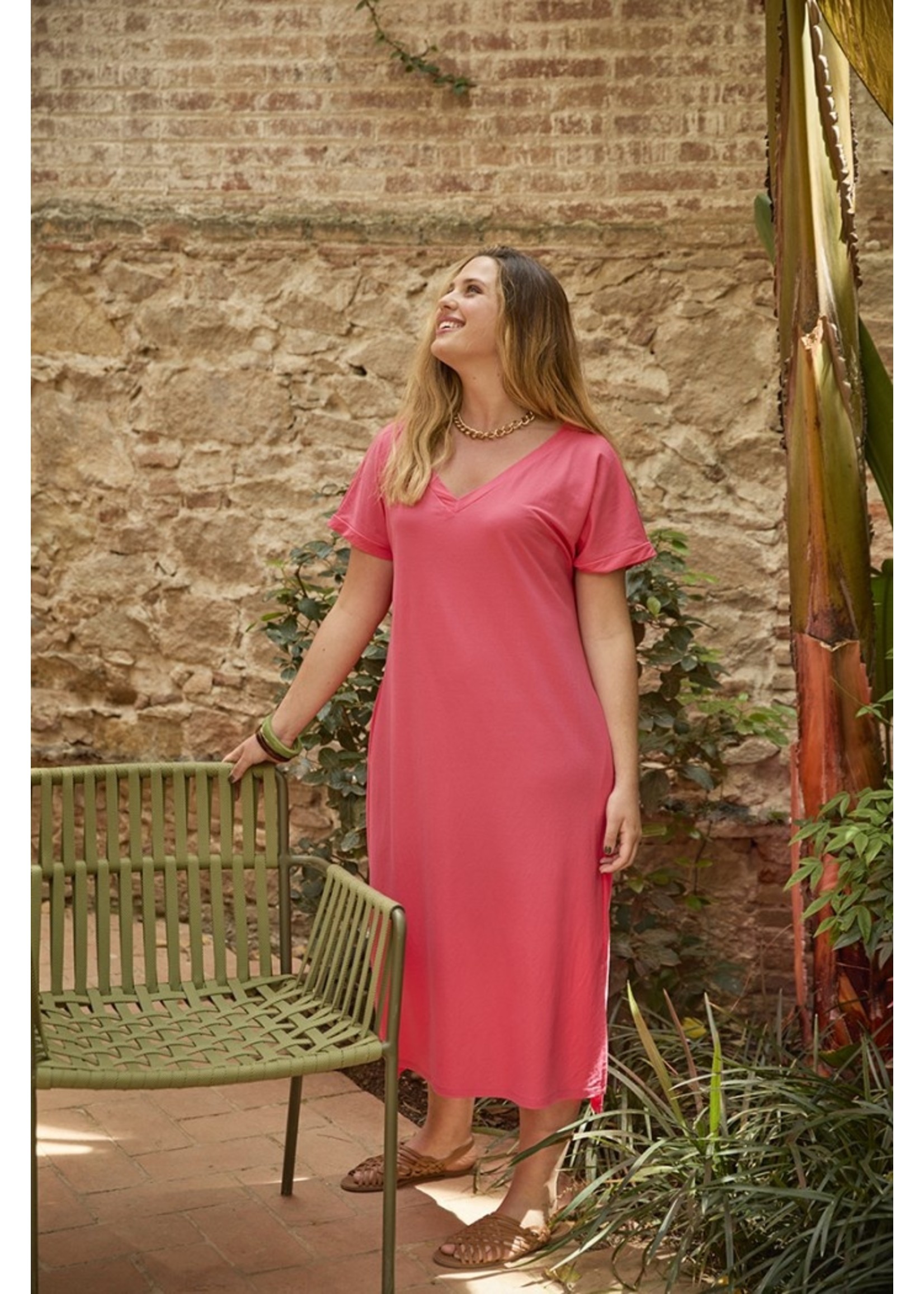 Plain Midi Dress