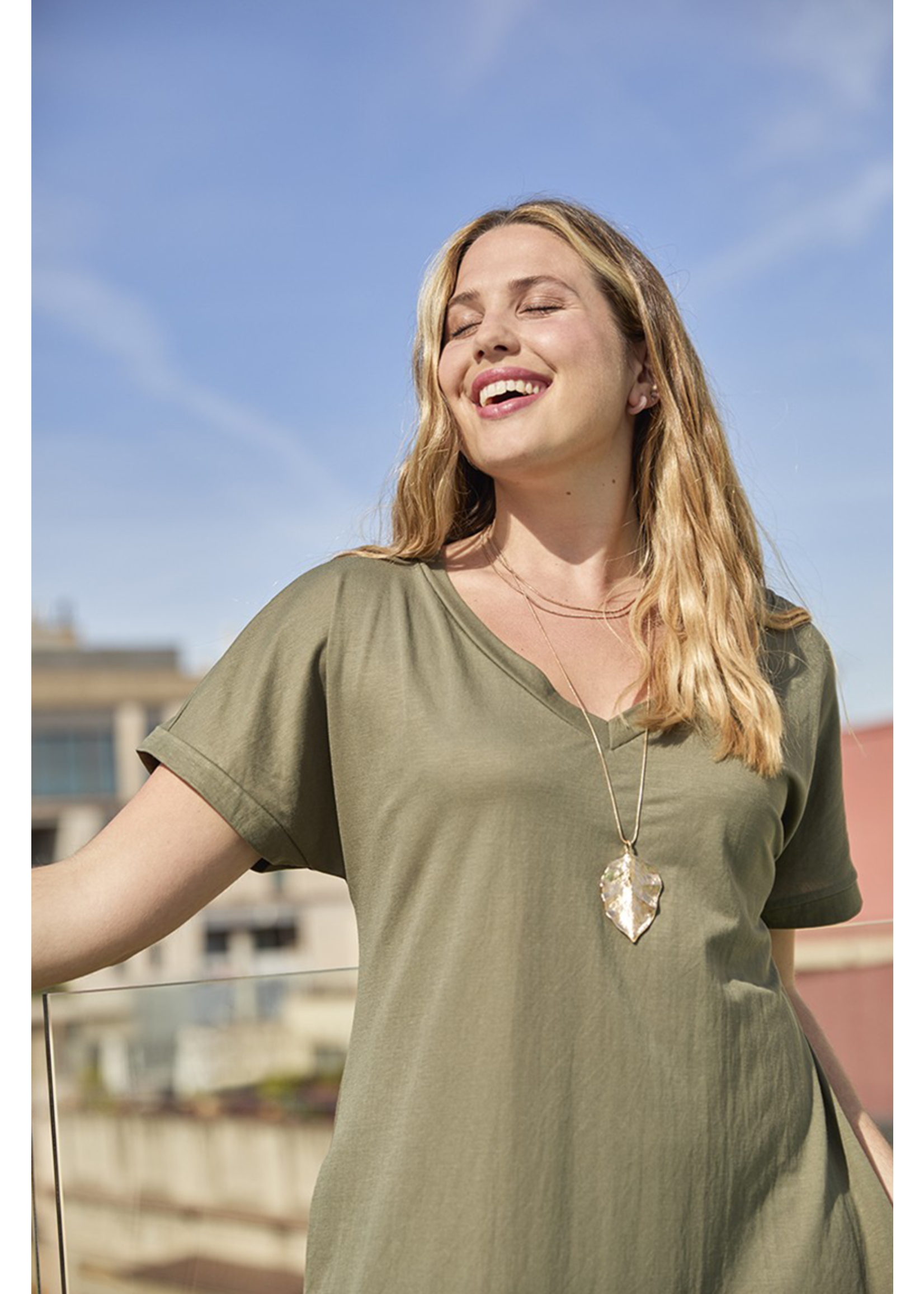 Plain Midi Dress