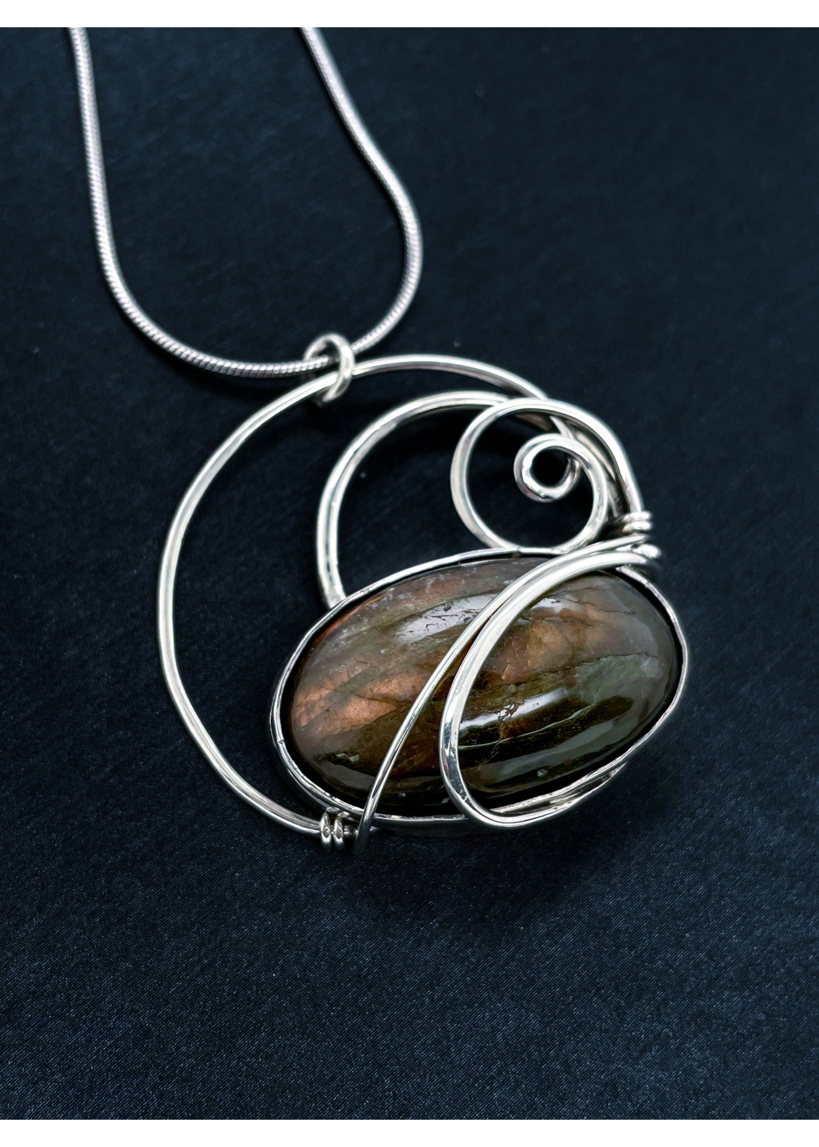 Labradorite in Sterling Silver for KDX by Gayle Bird: Meditating Moon