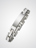 Alpine International Steel Mens Bracelet 12mm Inc Eng