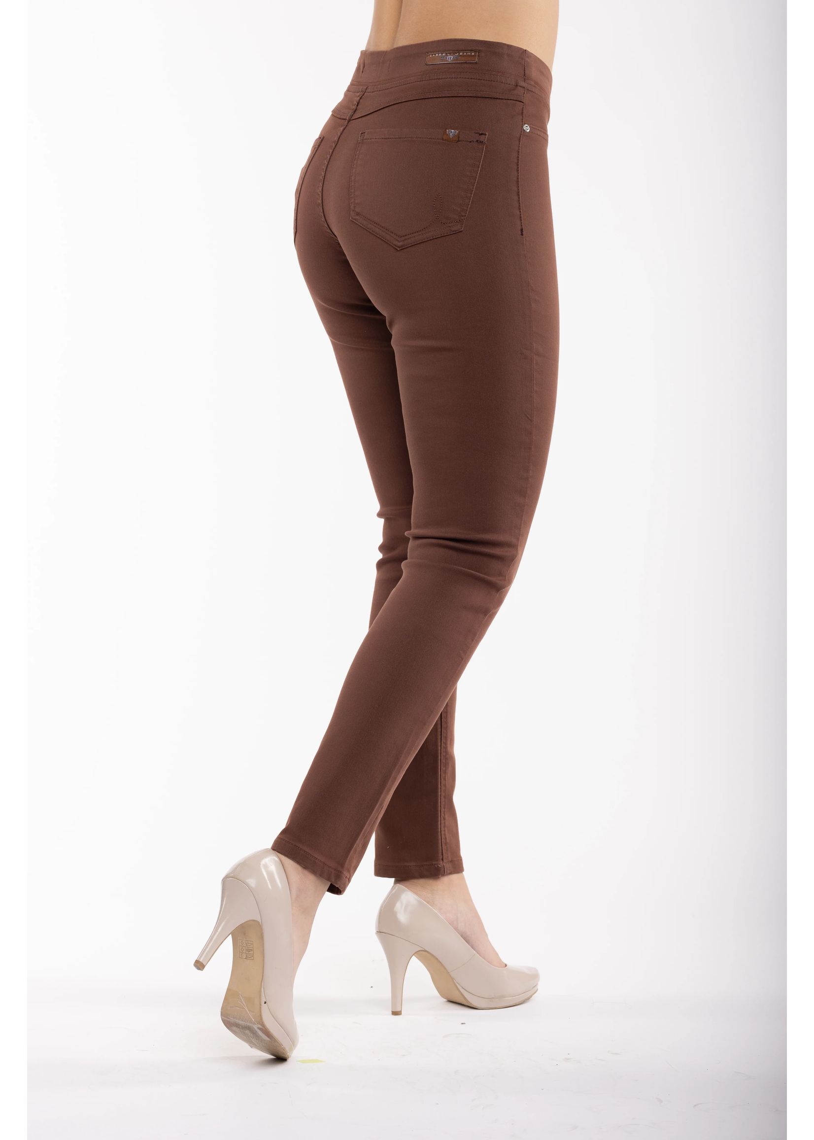 Ladies Faux Suede Stretch Pull-Ons