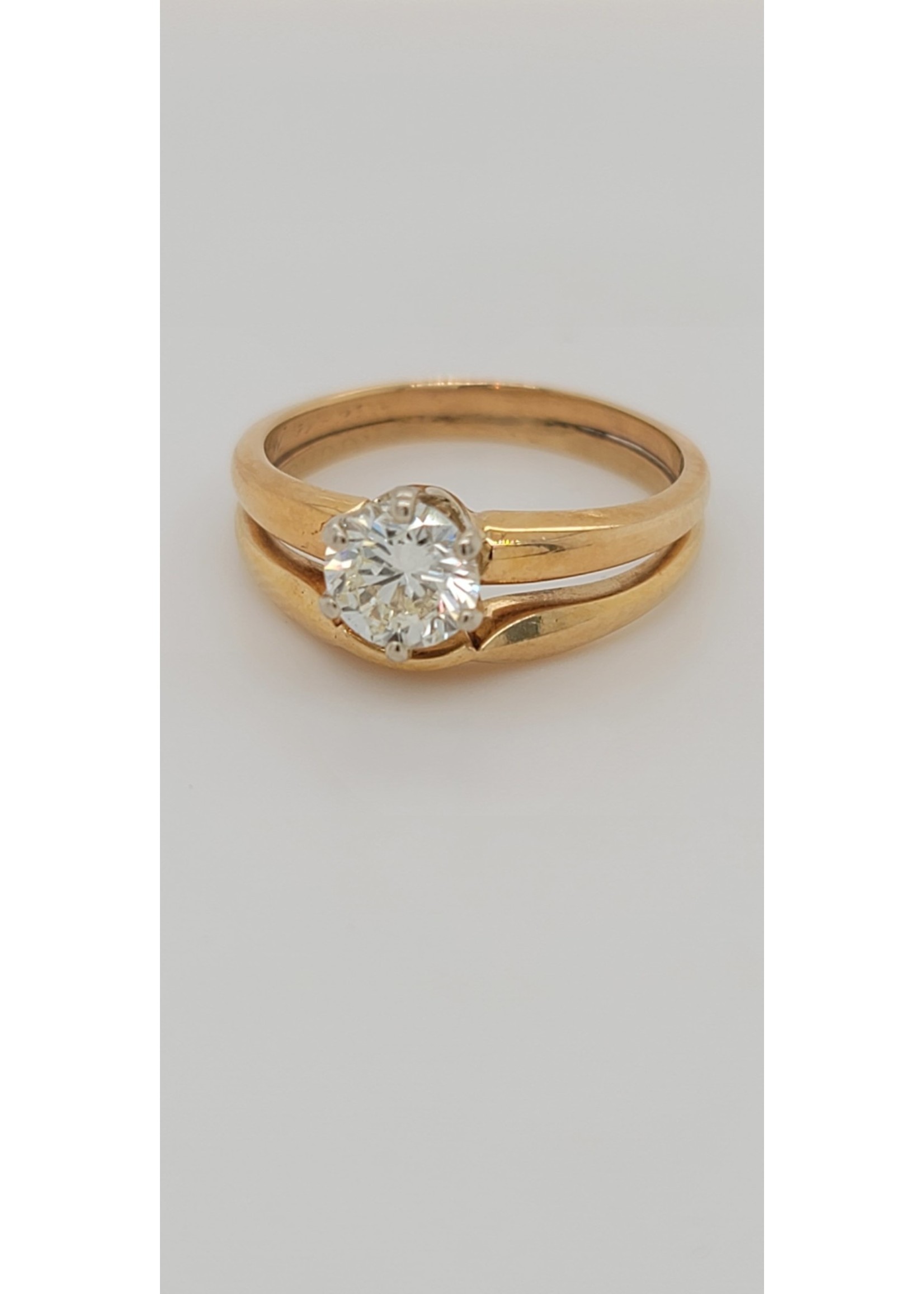Vintage Diamond solitaire and Band SI1 GH .90ct.
