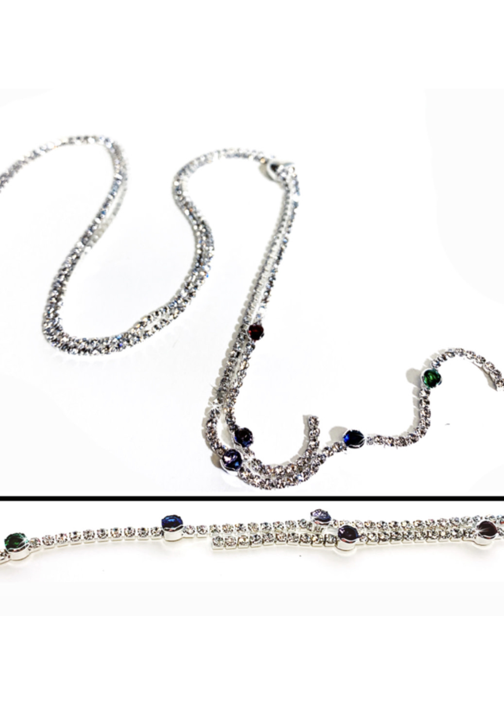 Jacqueline Kent JK Multi lariat long silver color