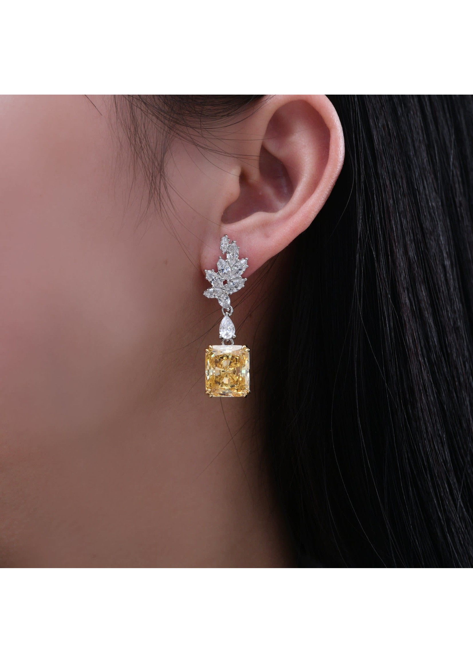 Anna Zuckerman Luxury AZL Diana 09 Canary Yellow Earring