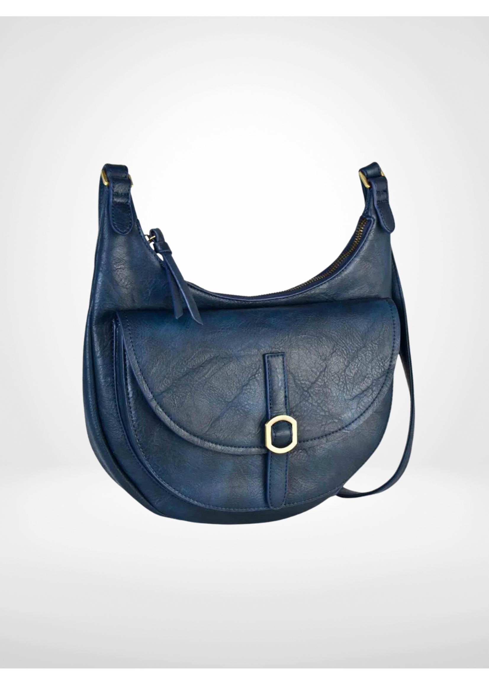 Sasha + Sofi Black Cross Body Purse Bag Zipper Details Shoulder Strap EUC  A5606