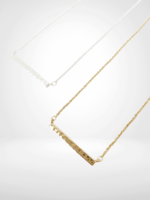 Caracol Hammered Bar Necklace