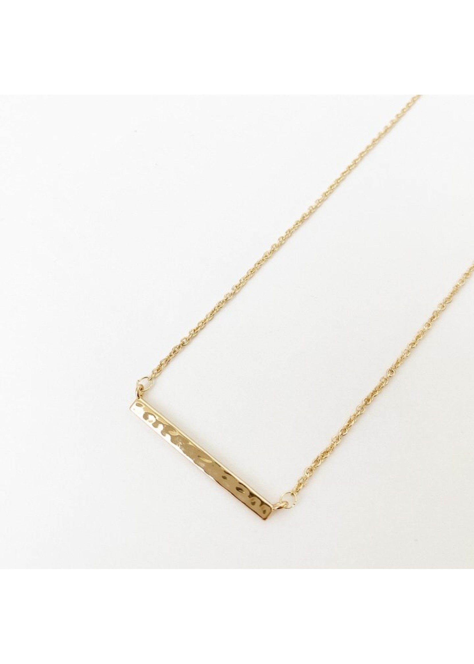 Caracol Hammered Bar Necklace