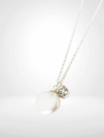 Caracol Mini Faux Pearl & Crystal Pendant Necklace