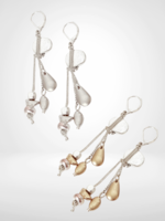 Caracol Multi Metal Pieces On D Hook Earrings
