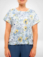 Flower Print Cinched Top