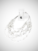 Jacqueline Kent JK String Pearl Neck Set White