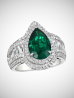 Anna Zuckerman Luxury Elizabeth 63 Ring Emerald Green