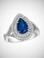 Anna Zuckerman Luxury Elizabeth 58 Sapphire Blue Ring