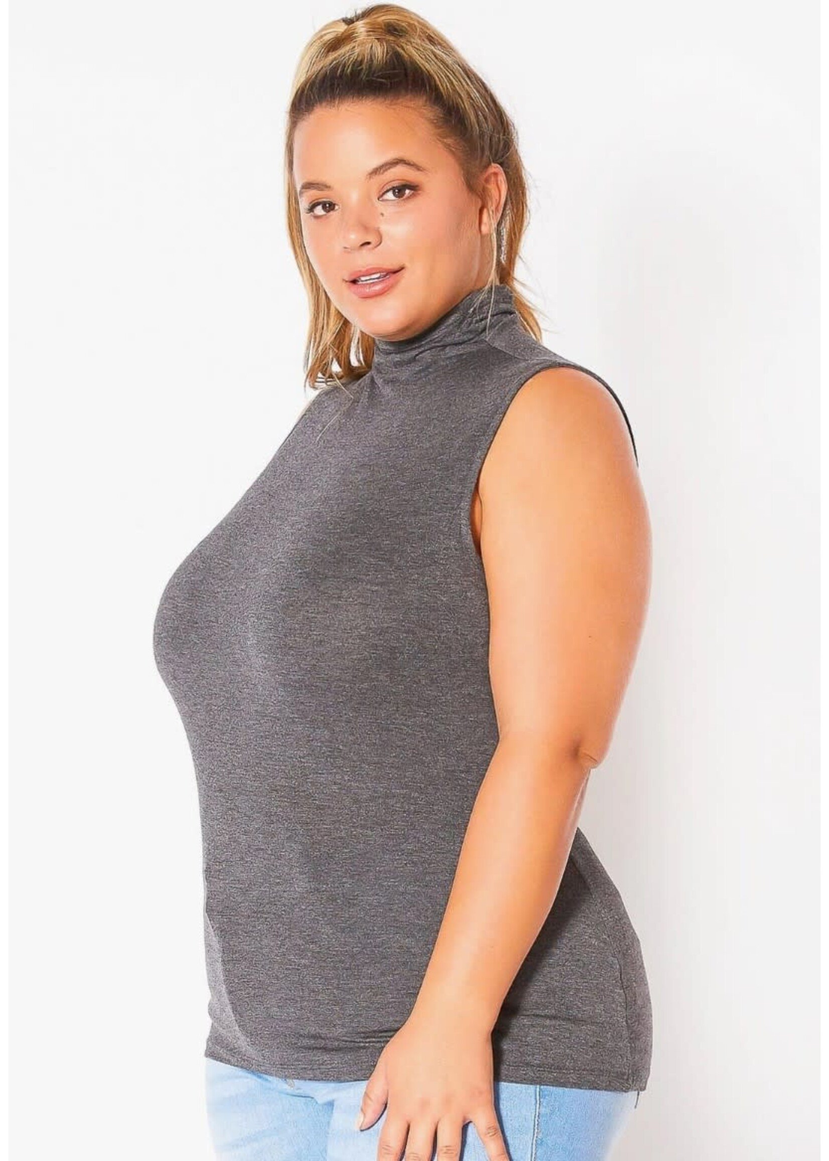 Bellatrix Plus Size Sleeveless Turtleneck - Kreative Design