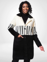 Alison Sheri AS Black & Cream Cozy Cardi