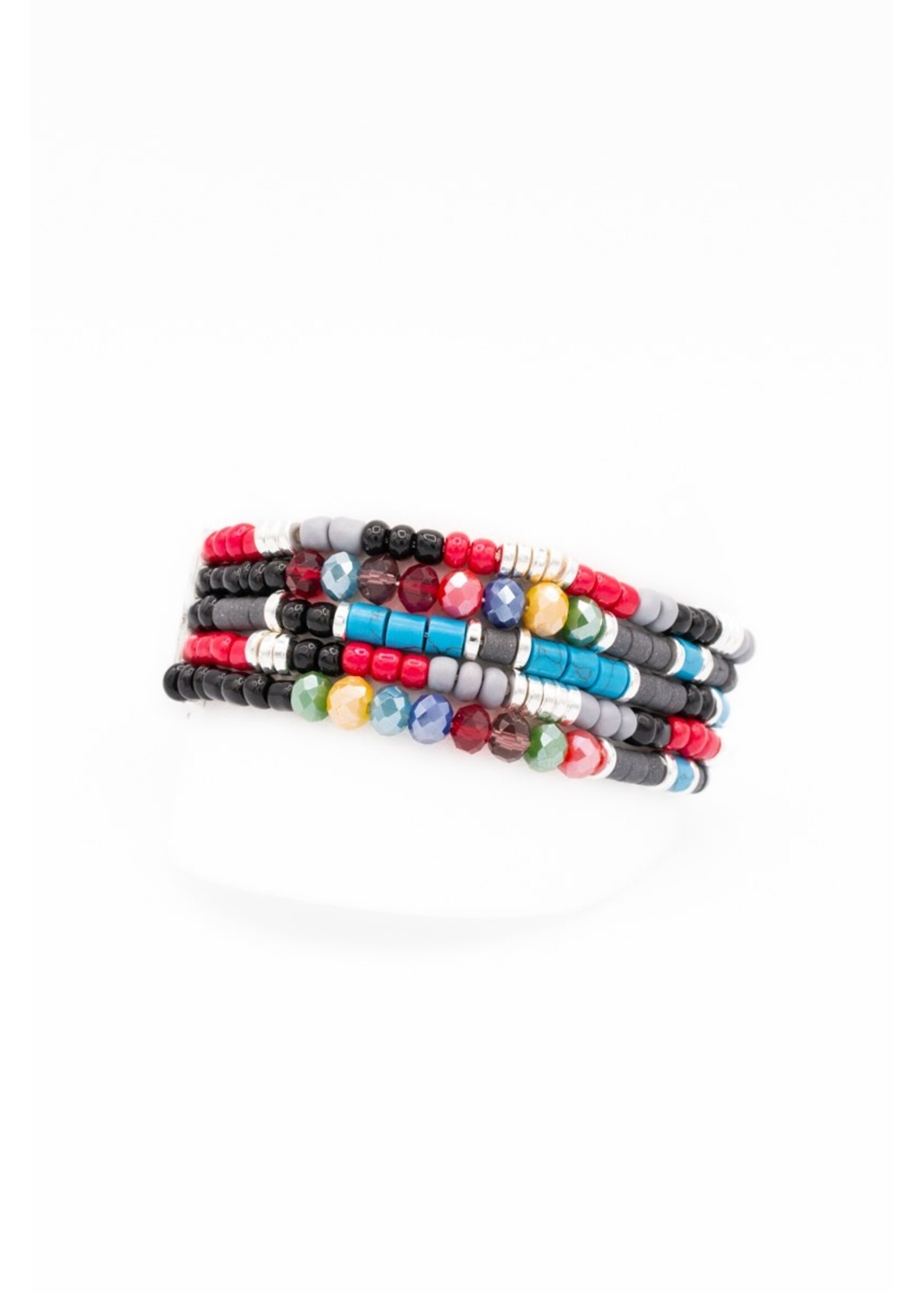 Caracol Multi Row Beaded Magnetic Bracelet