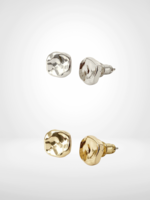 Caracol Small Metal Textured Studs