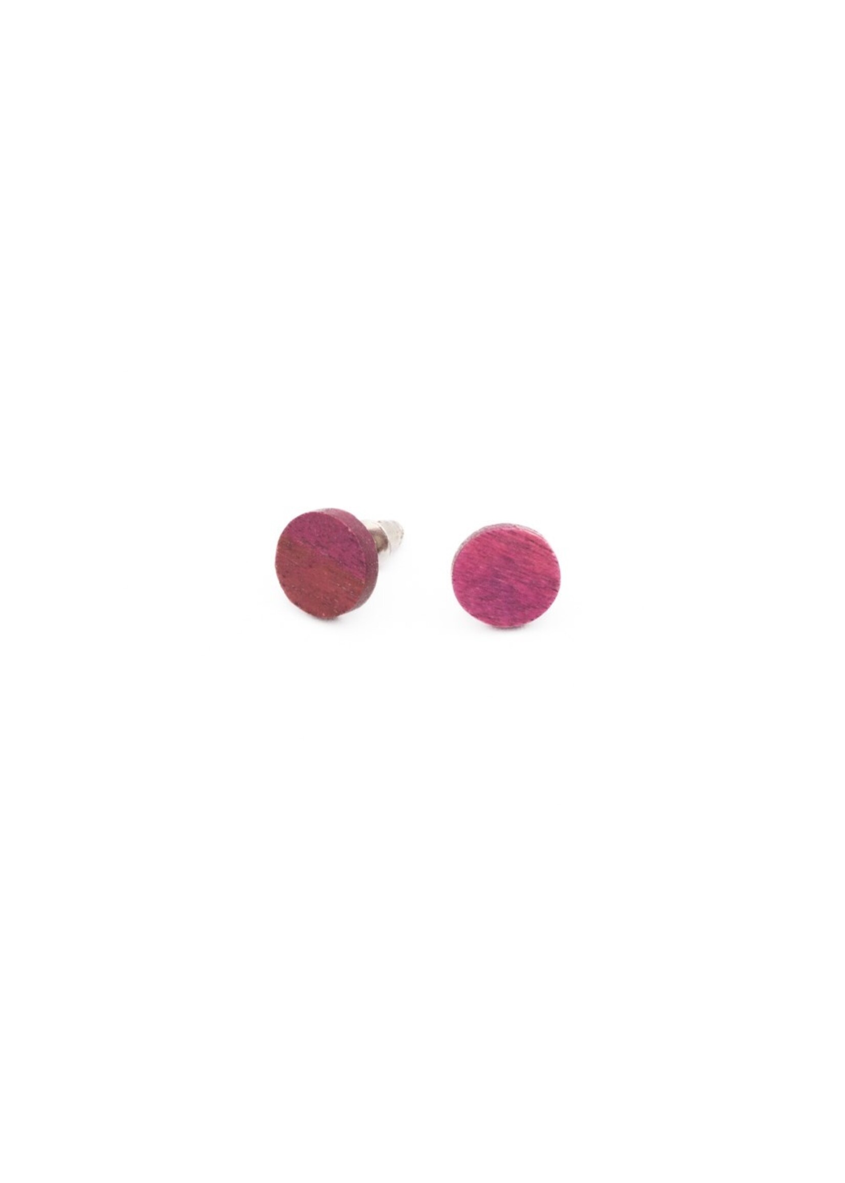 Caracol Wood Button Studs