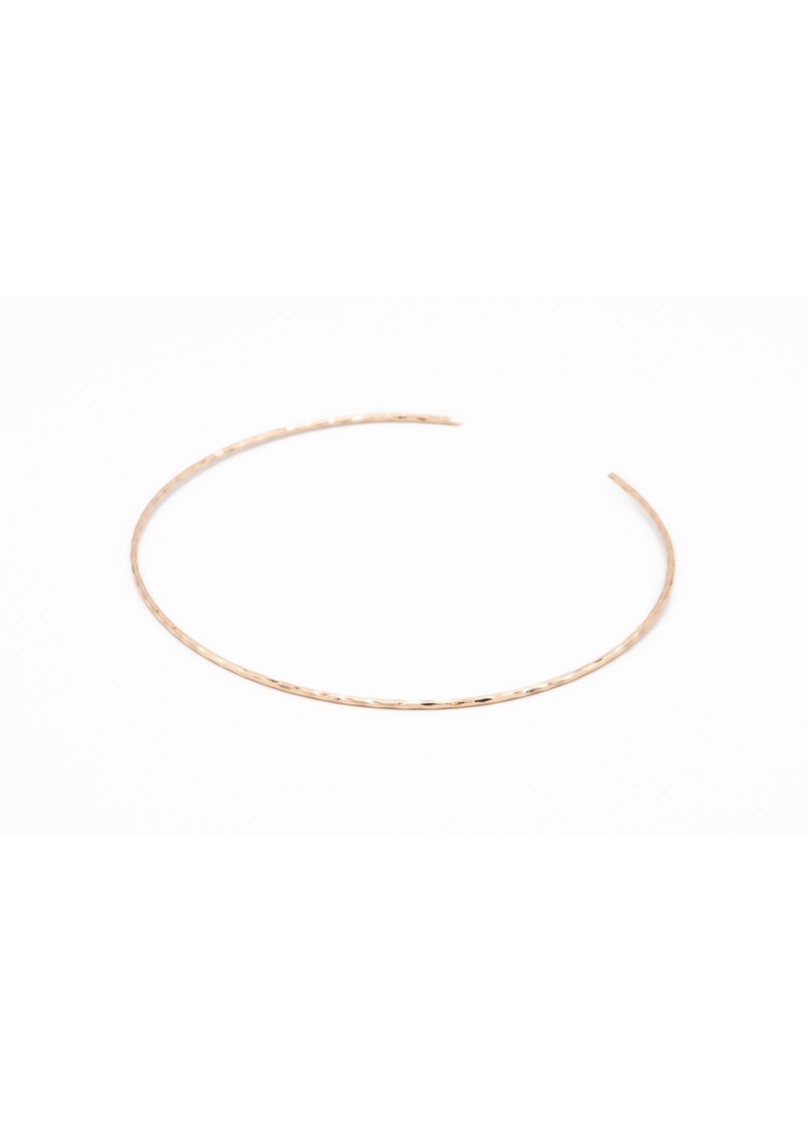 Caracol Hammered Metal Choker Necklace