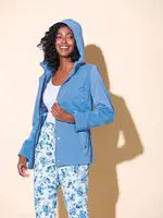 Alison Sheri AS Denim Blue Hooded Jacket