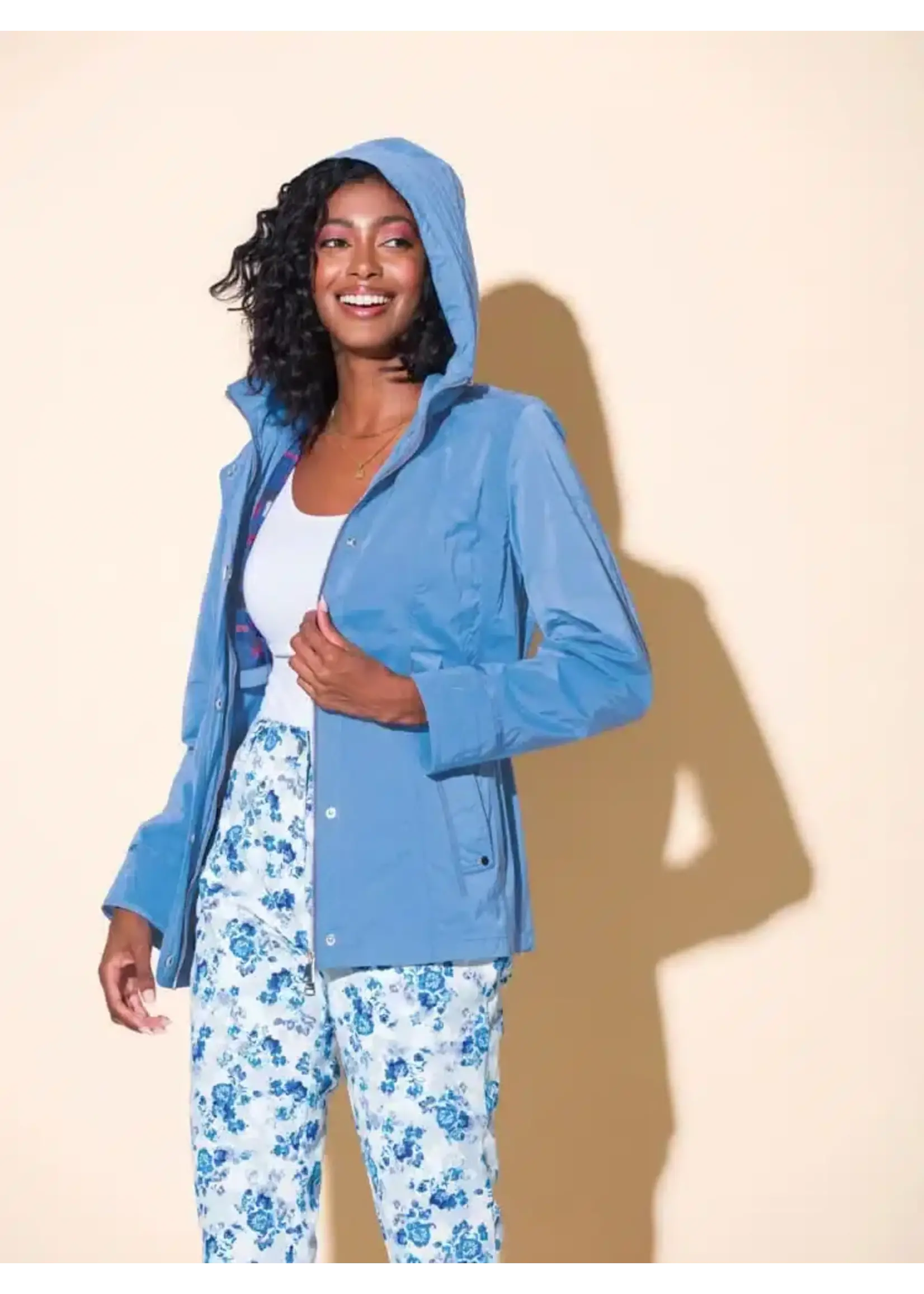 Alison Sheri AS Denim Blue Hooded Jacket