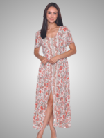 Papa Vancouver Coral Paisley Dress