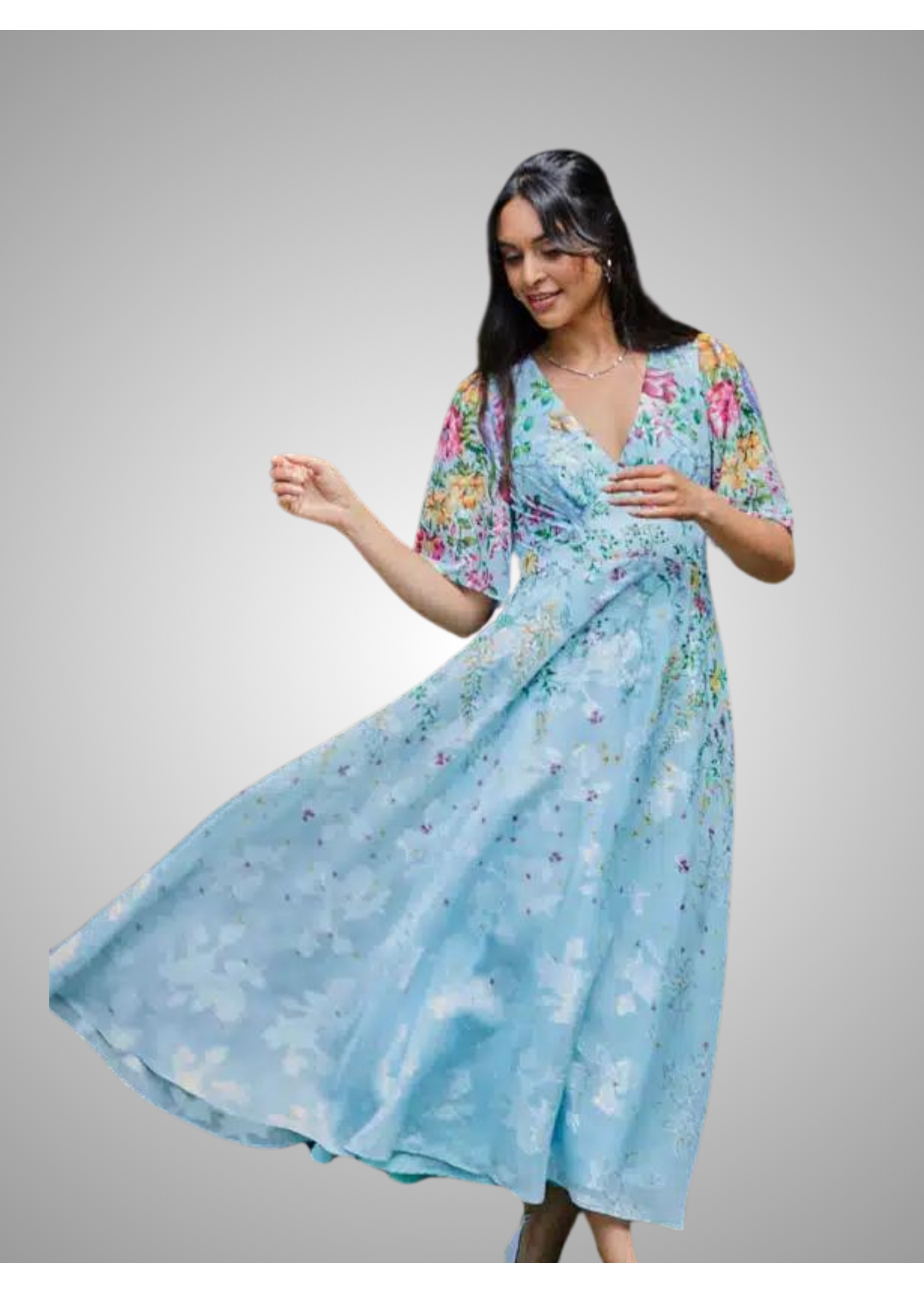 Alison Sheri Elana Wang Maxi Dress EW32138