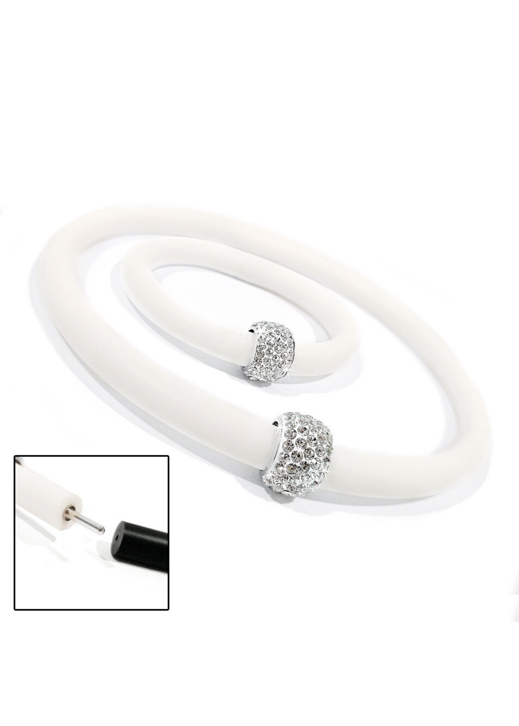 Jacqueline Kent JK Necklace/Bracelet Kordelle Set White