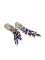 Jacqueline Kent JK Earring Clear Purple Crystal
