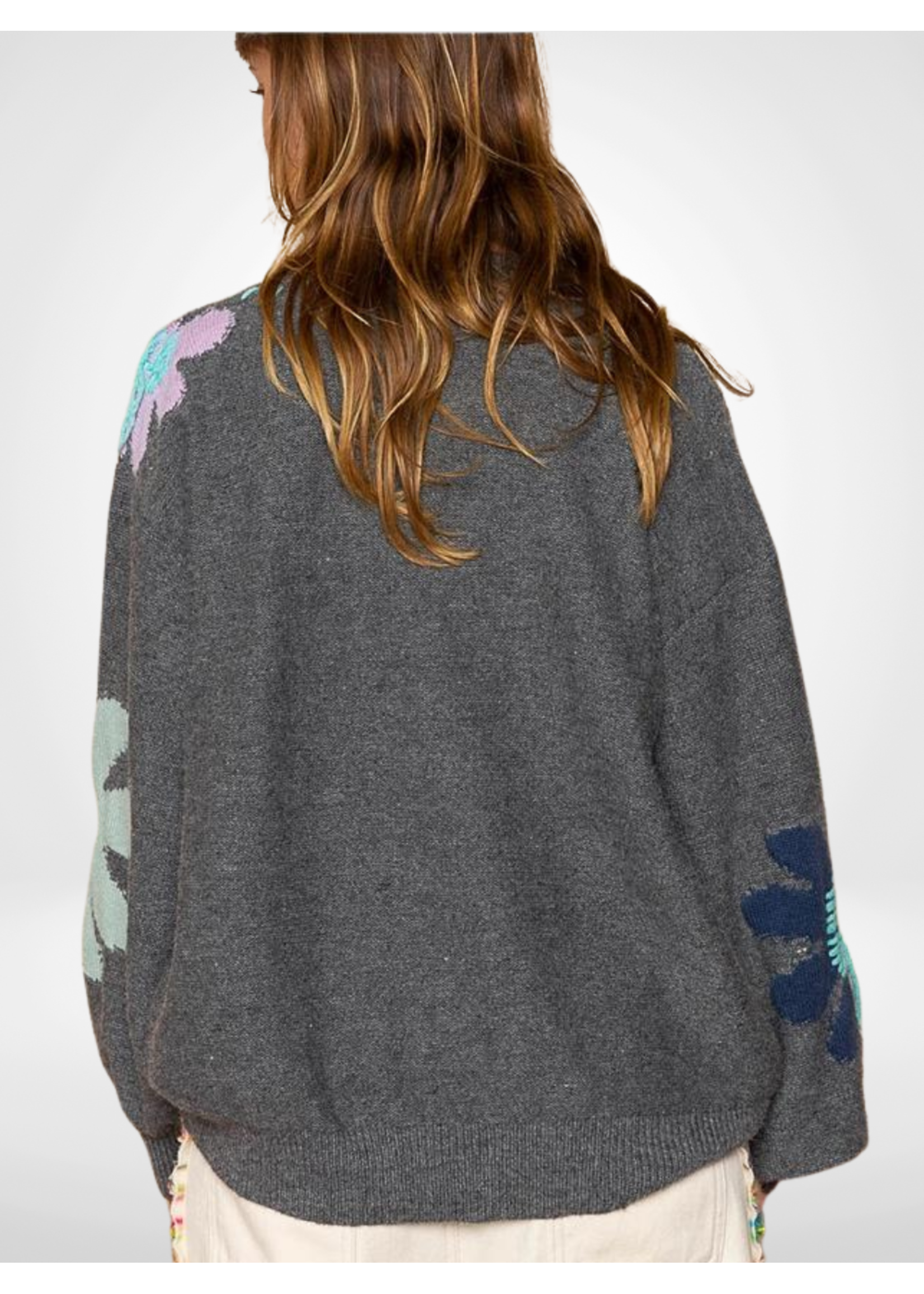 Oversize floral Print Sweater