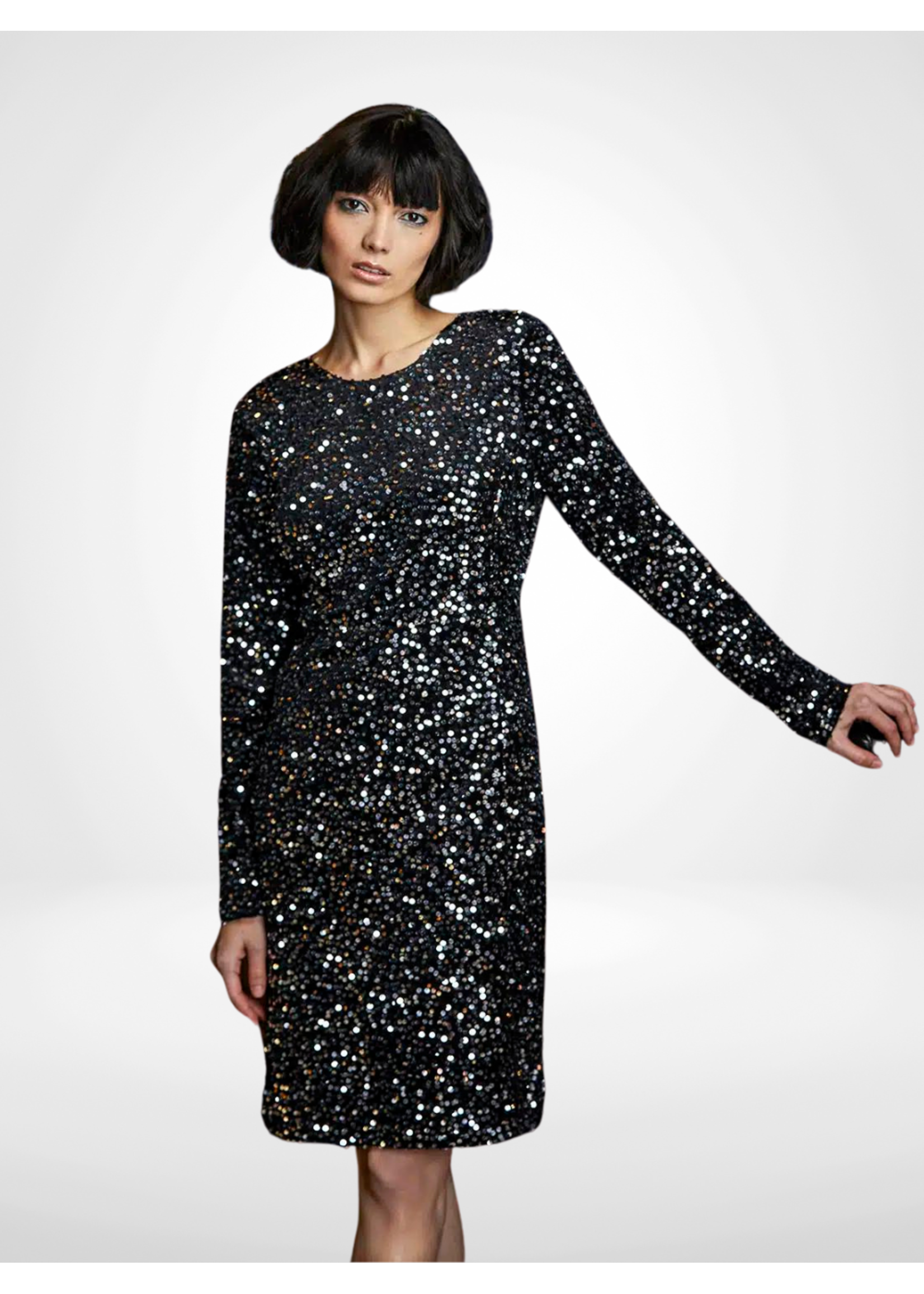 Elena Want Holiday Sequence Dress