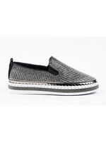 LEF Bling Slip on Blk Sneaker