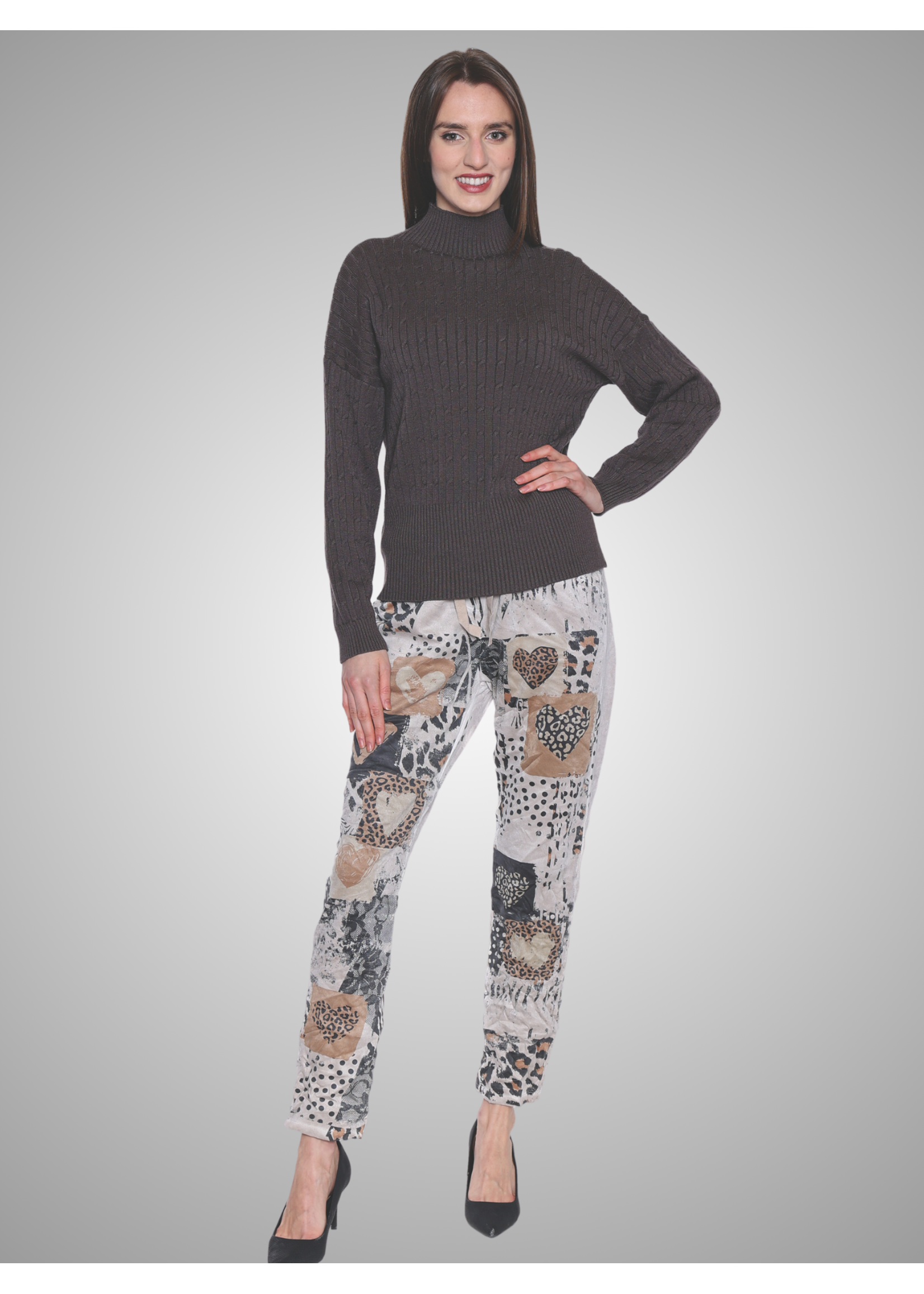 Papa Fashion Sorella Mock Neck  Sweater