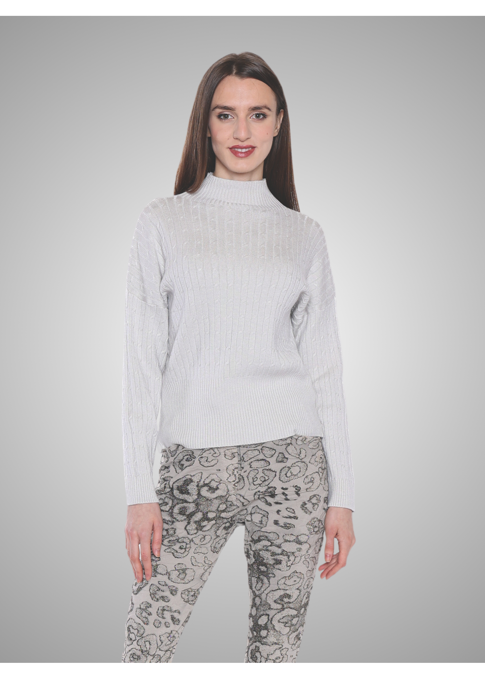 Papa Fashion Sorella Mock Neck  Sweater