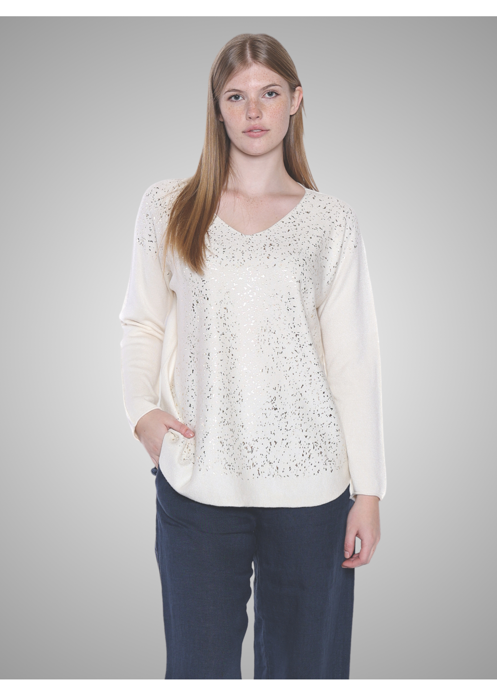Sorella Gold Glittered Knit Top