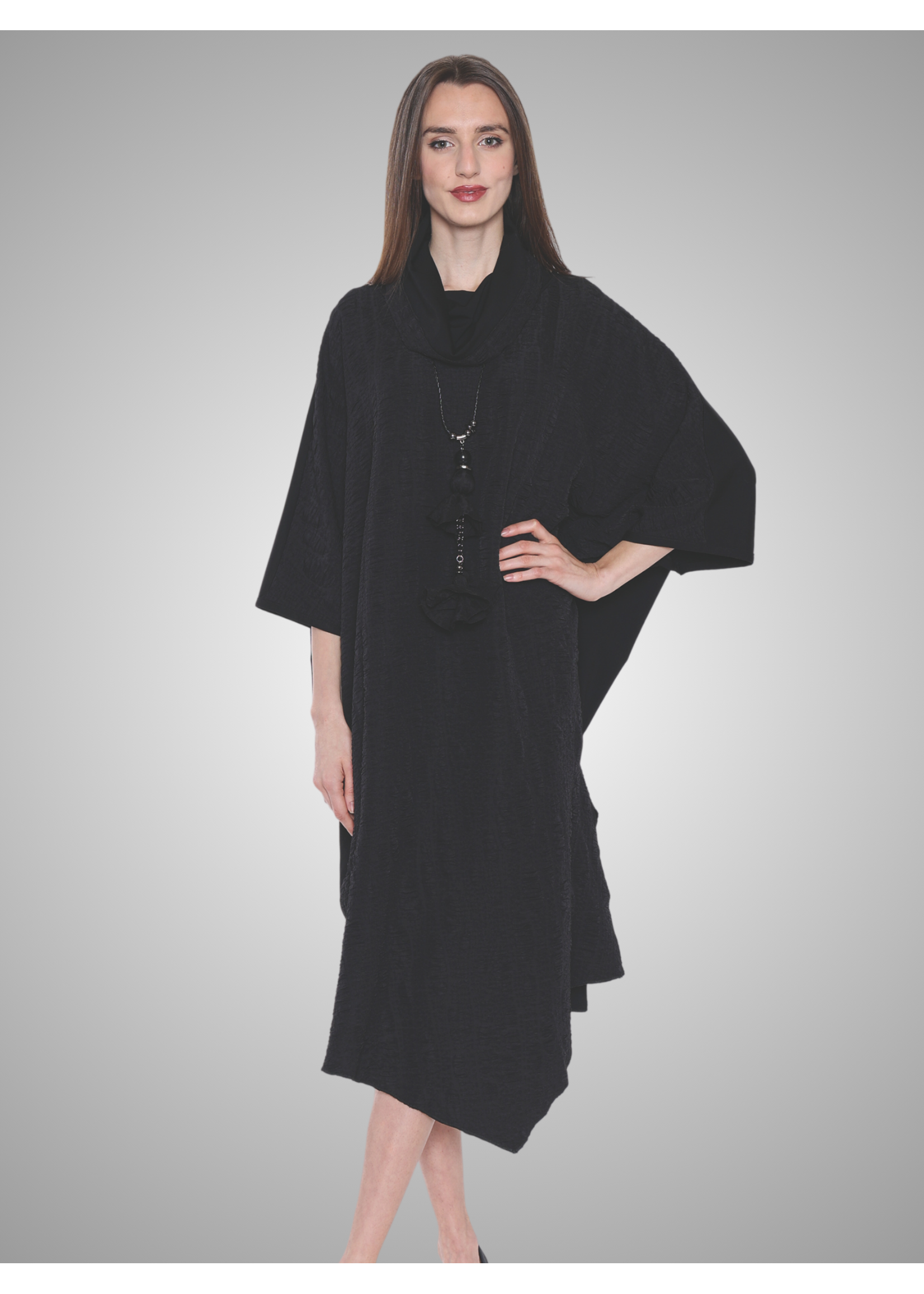 Papa Fashion Sorella Cawl Neck Dress Black