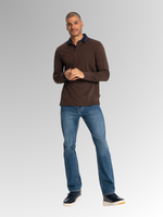 Lois Blackbull Apparel LS Bishop Polo T Deep Brown