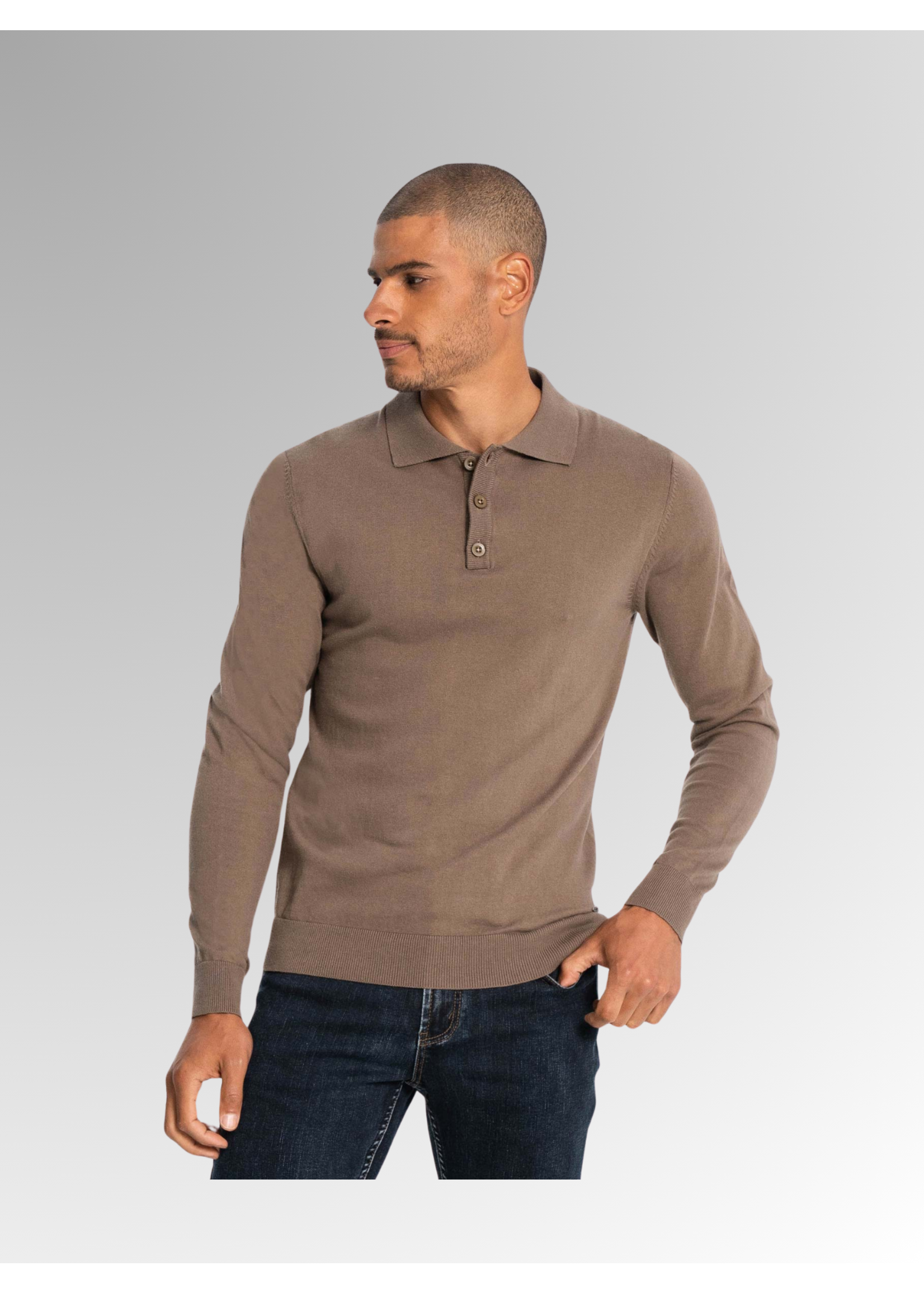 Lois Blackbull Apparel LS Barclay Polo Neck Sweater